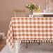 Midsummer Breeze Rustiek Gingham tafelkleed, katoenen buffels geruit tafelkleed voor herfst Thanksgiving kerst keuken restaurant vakantie buiten picknick decoratie (rechthoek/langwerpig, 55 x 84,
