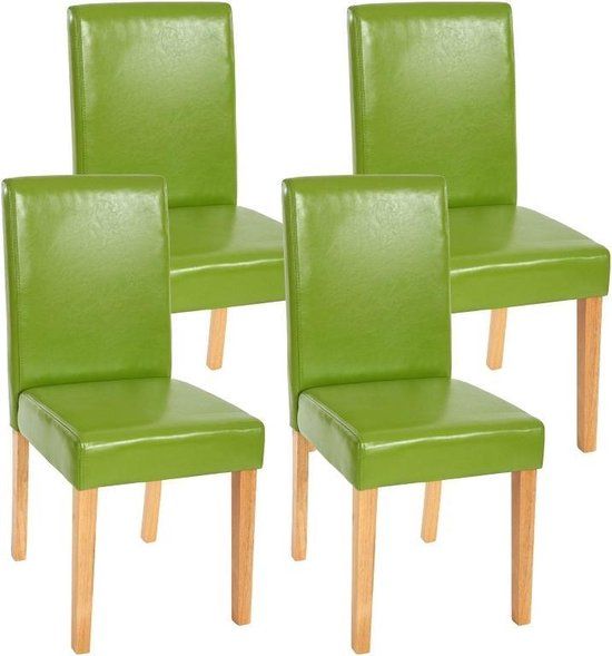 Brulo Vier eetkamerstoelen Littau Groen type 2