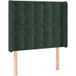 Tête de lit velours vert foncé 83x16x118/128 cm