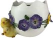 Goodwill Bloempot Pasen-Kuikentjes-Viooltjes Wit-Paars-Geel 21 cm
