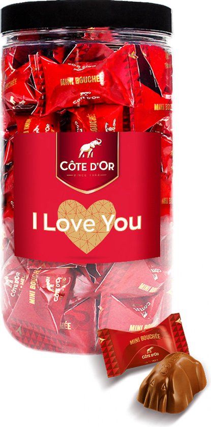 Cote d'Or Mini Bouchée "I Love You" - Milk Chocolate with Praline - 500g