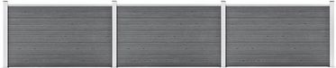 vidaXL Composiet Schutting 526x106 cm Grijs