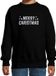 Bellatio Decorations Merry Christmas Kerst sweater / trui - zwart met zilveren glitter bedrukking - kinderen - Kerst sweater / Kerst outfit 170/176