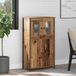 vidaXL Hoge kast, gerecycled hout, 62 x 32 x 106,5 cm, houtvezel