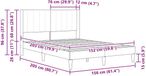 vidaXL Bedframe met hoofdeinde, donkergrijs, 153 x 203 cm, fluweel