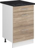 Vicco Keukenonderkast R-Line, Sonoma/Wit, 50 cm antraciet werkblad