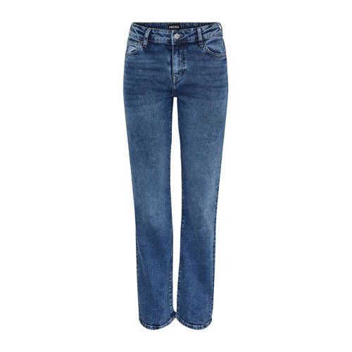 PIECES PCKELLY Straight Jeans - Medium Blue Denim