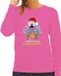 Bellatio Decorations Foute Kersttrui/sweater voor dames - cold turkey - roze - doomsday - kerstfeest S