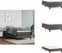 vidaXL Boxspring bed kunstleer grijs 90x190 cm