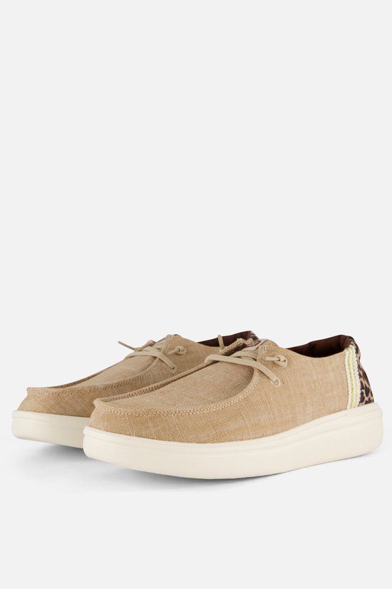 HEYDUDE Wendy Rise Animal Instappers beige - Maat 38