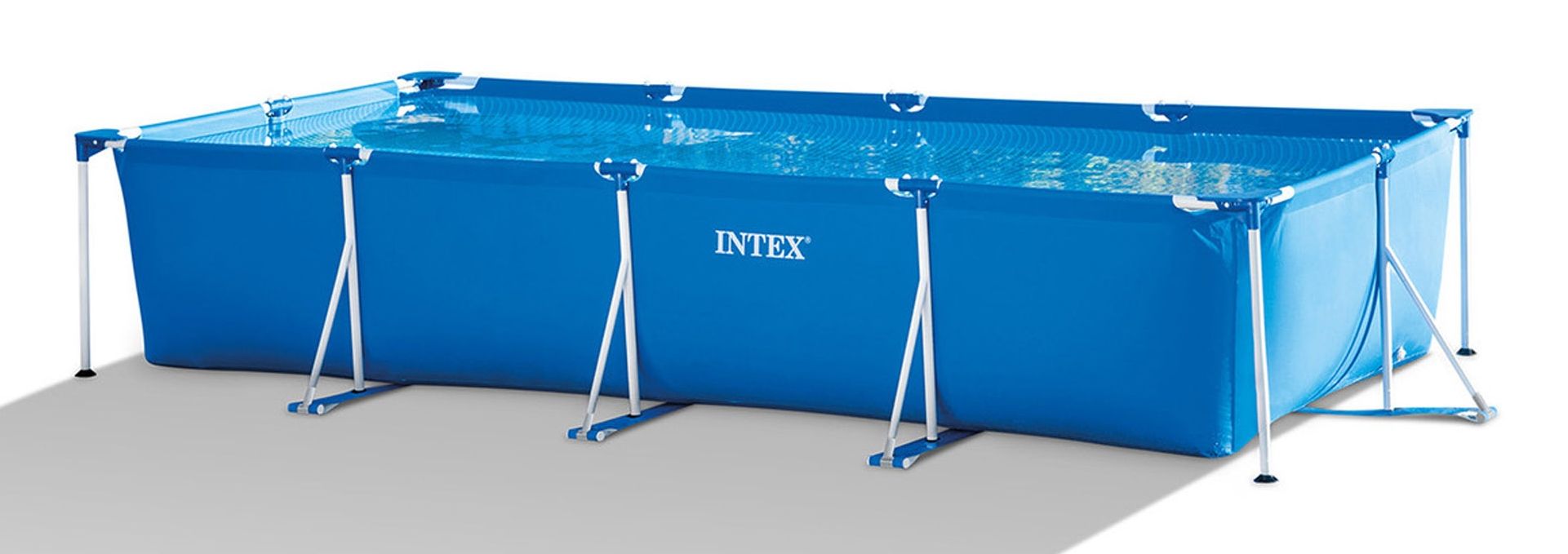 Intex Rectangular Frame Pool - 450 x 220 x 84 cm - Blue