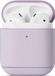 By Qubix AirPods 1/2 hoesje Genuine Leather Series - hard case - licht paars