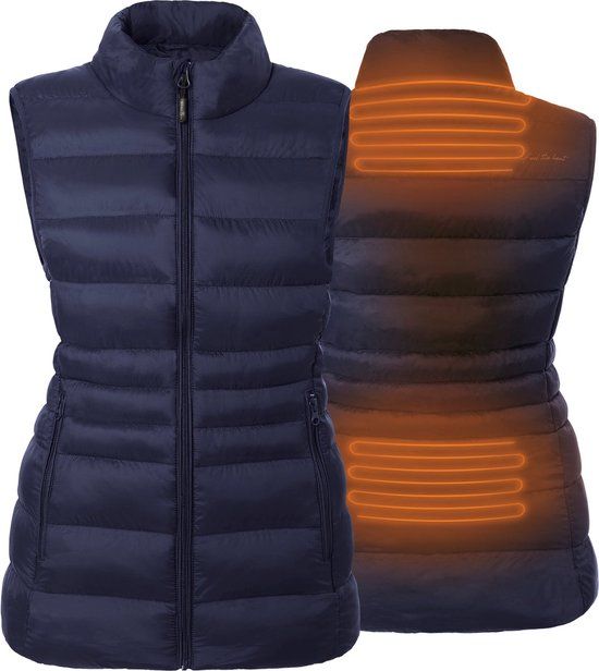 30SEVEN Verwarmde Mouwloze Vest - Slim Fit - Vrouwen - Blauw - XS