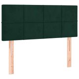 vidaXL Boxspringbed met matras, fluweel, donkergroen, 120x200 cm