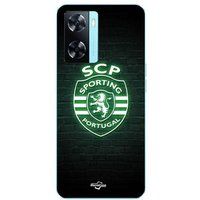 Maniacase Etui Oppo A57 4G SCP SPORTING PORTUGAL BRIGHT BLACK BACKGROUND