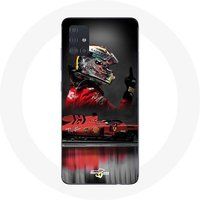 Maniacase Etui voor Samsung Galaxy A71 Formule 1 Sebastian Vettel F1 Driver Red