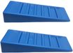 HI Oprijblok / leveller - auto / caravan - blauw - 2x stuks - kunststof - 42 x 16 x 8 cm - tot 3000 kilo