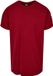Urban Classics Long Shaped Turnup Tee Homme T-shirt - rouge - S