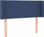 vidaXL Hoofdbord met randen 103x16x78/88 cm stof blauw