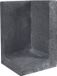 Merkloos Gardenlux L-element hoek zwart 30x30x50 cm