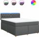 vidaXL Boxspring met matras stof donkergrijs 140x200 cm