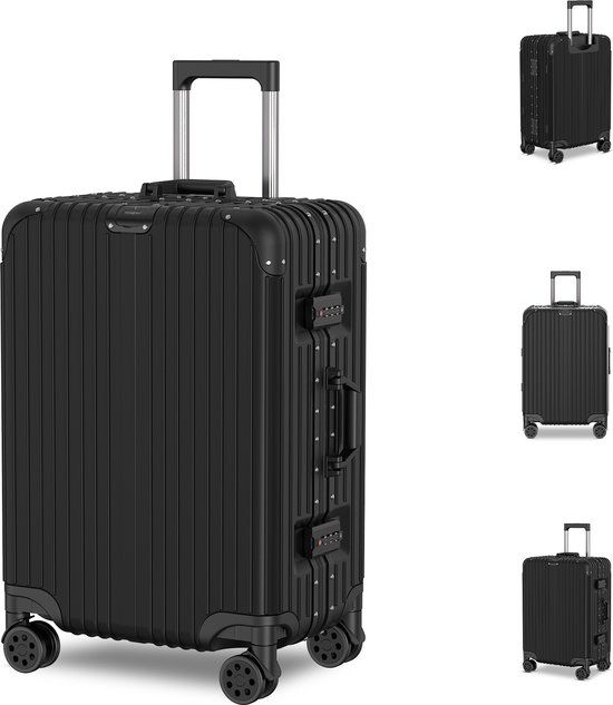 Voyagoux® AEON 72L Hardcase Koffer - Zwart - Aluminium Frame