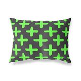 BonaMaison Neon Groen-Rook Decoratieve Kussensloop, Kussenhoezen Bank, Decoratieve Kussenhoesjes, Kussensloop; Sofa, Slaapkamer, Kantoor, Auto 45x60 Cm - Ontworpen en vervaardigd in Turkije