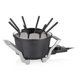Princess 173100 Fondue Premium - Electric Fondue Set for 8 People - Black & Stainless Steel