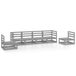 vidaXL Loungeset Massief Grenenhout Grijs