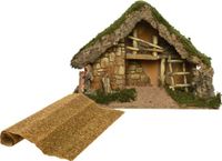 Kaemingk B.V. Crèche vide - L50 x l22 x H31 cm - incl. fond sable/arrière-plan