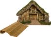 Kaemingk B.V. Crèche vide - L50 x l22 x H31 cm - incl. fond sable/arrière-plan