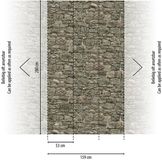 A.S. Création Fotobehang stenen wand - Livingwalls wandbehang grijs - behang steenlook op 2,80 m x 1,59 m - behang woonkamer modern
