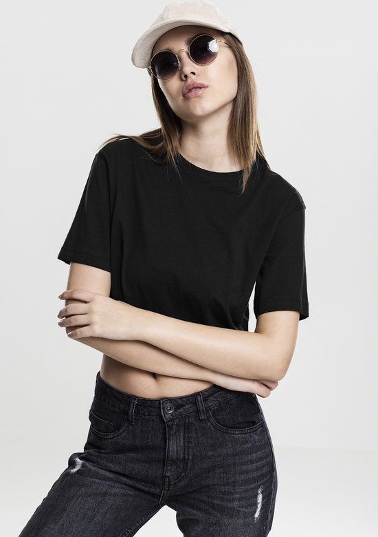 Urban Classics Ladies Short Oversized Tee - Black - XL