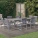 Maison Exclusive - Ensemble de jardin d'extérieur, 9 pièces, bois d'acacia massif, gris