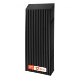 VEVOR 12 stuks plafondpanelen PVC plafondpanelen lineair 605x1215mm zwart