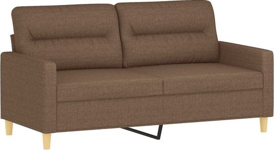 vidaXL Tweezitsbank 140 cm stof bruin