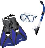 IST Sports Martinique Snorkelset Volwassenen - Maat 44-48 - Blauw - Siliconen