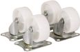 Merkloos / Sans marque Meubelwielen 50 mm wit - set van vier