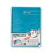 Mr. Wonderful A4-notitieboek, turquoise, 240 geruite pagina's, microgeperforeerd, extra brede omslag, spiraalbinding, met stickers