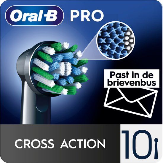 Oral-B Cross Action Pro Opzetborstels Zwart - 10 Stuks