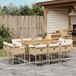 Maison Exclusive - Ensemble de jardin d'extérieur, 11 pièces, avec coussins, beige, en polyrotin