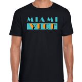 Bellatio Decorations Toppers verkleed T-shirt heren - Miami Vice - zwart - Tropische feestkleding XL