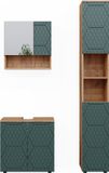 Vicco Badkamermeubel set Irma, Groen/Goudkleurig Eiken, 3-delig