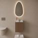 Boss & Wessing BWS Riga Donker Eiken Japandi Toiletmeubel Met Fontein 40x50x22 cm - Calacatta Viola