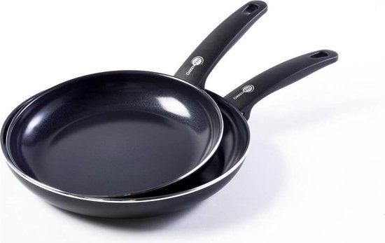 GreenPan Cambridge Koekenpannenset - 2 Pannen - Zwart - PFAS-vrij