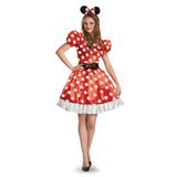 Disney dames vermomming rood Minnie Mouse klassiek kostuum