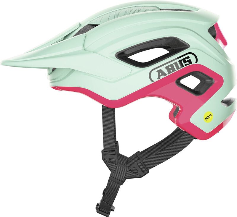 Abus CliffHanger MIPS Helm, groen/roze