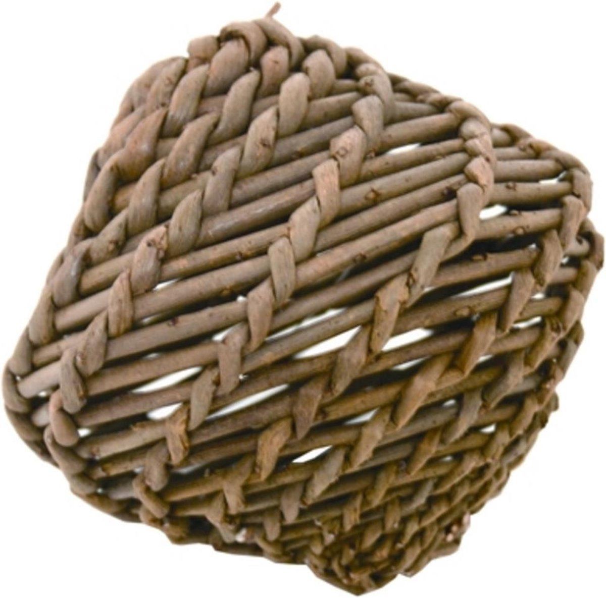 HAPPY PET Speelbal - Wilg - Large - 14 x 14 x 14 cm - bruin