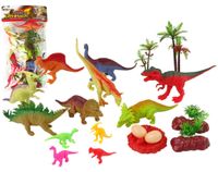 LEAN TOYS Set de figurines de dinosaures avec accessoires 21 pièces