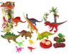 LEAN TOYS Set de figurines de dinosaures avec accessoires 21 pièces